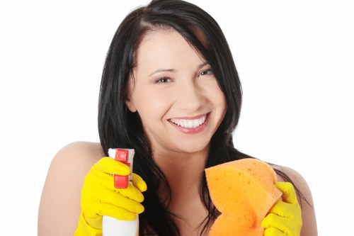 Cleaning team using extraction equipment on carpeted flooring